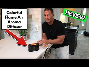 Colorful Flame Air Aroma Diffuser H20 Humidifier, 7 Flame Color Noiseless Essential Oil Diffuser for