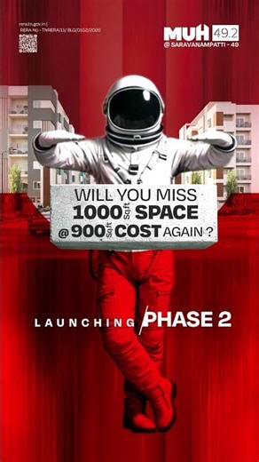 Launching MUH 49.2 - Phase 2, 196 apartments @ Saravanampatti!