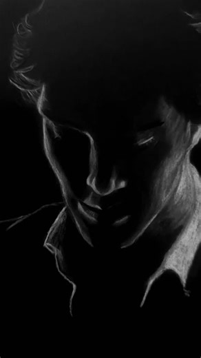 Art by Hadeel Adel on Instagram: "Sketch of Benedict Cumberbatch AKA “Sherlock Holmes” 🖤😄White charcoal on black paper. #portrait #drawing #benedict #charcoal #charcolpencil @thecumberverse"