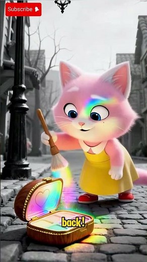 Pinky Cat Cartoon 🌈 | Pinky Cat Cartoon Restores Colors | Cute Kids Short Animation