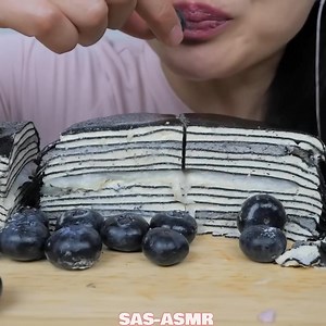 3.1K views · 11 reactions | ‎Mochi Crepe Cake (Asmr Soft Relaxing Eating Sounds) Part 5‎ | Sas Asmr | Facebook