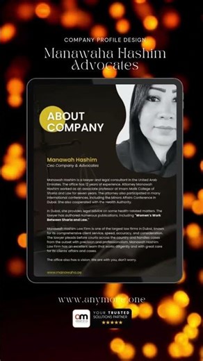 A modern, professional Company Profile Design