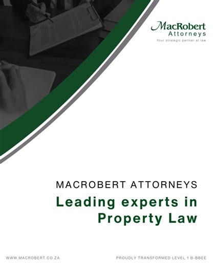 The Property Law Department at MacRobert Attorneys boasts a long-established reputation as leaders in the field, with our team of eminent lawyers represents both local and national interests. We bring specialised knowledge in township establishment, sectional title schemes, and a deep understanding of the complexities property law entails. Whether you are dealing with a simple transaction or a complex development, we’re here to guide you with professionalism, precision, and commitment. Trust the