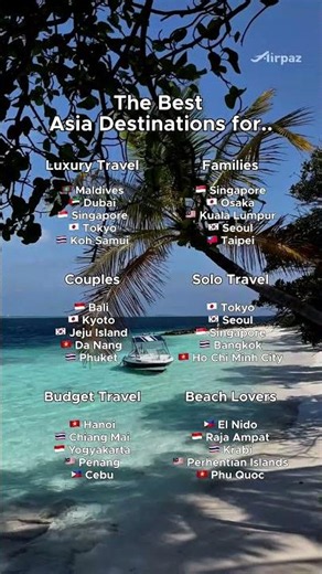 The Best Asia Destinations For You ✨