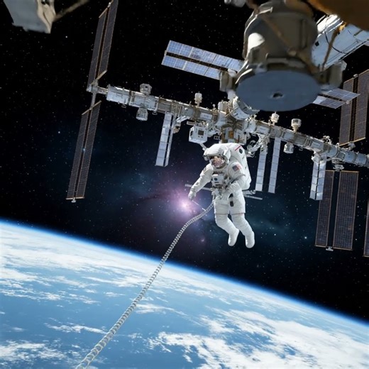 Tethered to Earth: The Stunning Isolation of a Spacewalk (ISS) | 4K POV ​#Spacewalk #ISS