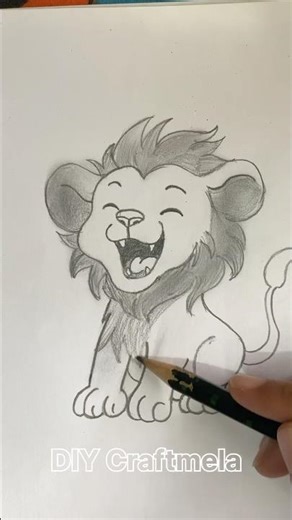 How to Draw Lion in 30 Seconds! 🦁✨ #LionKing #Shorts"