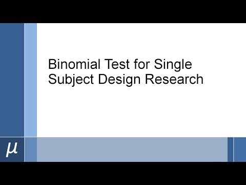 Using the Binomial Test for Single Case Design Research