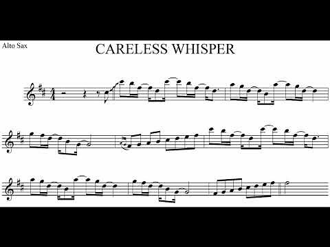 Careless Whisper - Backing Track for Alto Sax
