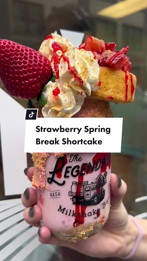 Strawberry Spring Break Shortcake Milkshake at The Legendairy Milkshake Bar