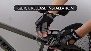 Bike Rear Rack, Adjustable Bike Cargo Rack with Quick Release Clamp Includes Tie Straps