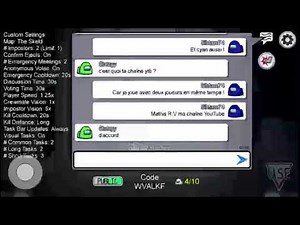 Among Us livestream. Join me with the codes below !