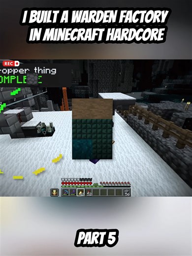 Construí una Fábrica de Warden en Minecraft Hardcore