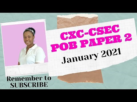 CXC-CSEC Principles of Business Paper 2 - January 2021