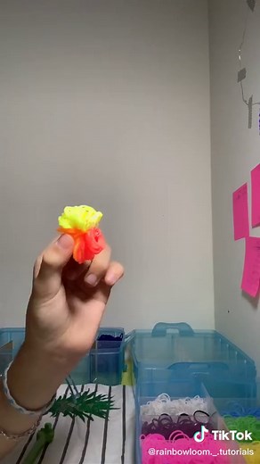 Colorful Pom Pom and Rainbow Loom Bands Tutorial