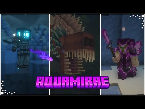 Aquamirae (Minecraft Mod Showcase) | New Mobs, Boss, Weapons & Armors | Fabric & Forge 1.20