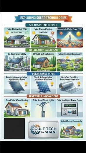 Complete Solar Technology Guide! ☀️⚡ Solar PV, Thermal, On-Grid, Off-Grid & Hybrid Systems Explained
