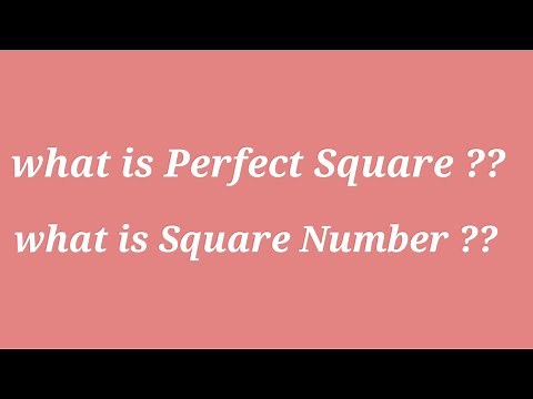 Square numbers definition || Perfect square definition ||