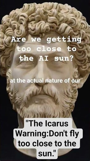 Flying too close to the AI sun?🔥 #ai #honorrobotphone #stoicism