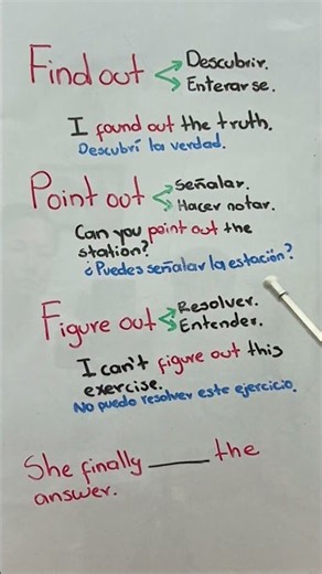 Learn to use POINT OUT and FIGURE OUT like a native speaker