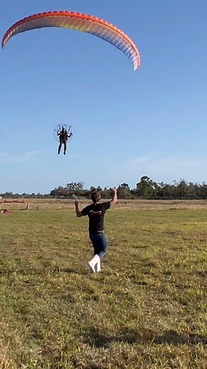 14K views · 61 reactions | Just getting around to posting some of these solo flights from one of our class last month. Jaime crushed it with a high five landing and a solo dance after  | Paramotor Orlando | Facebook