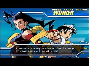 Capcom Fighting Evolution - Sakura/Rose - Arcade Mode Playthrough