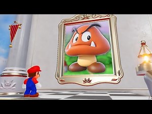 What happens when Mario enters the Goomba Painting in Super Mario Odyssey?