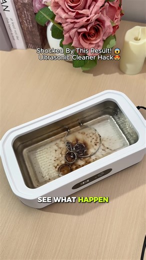 This ultrasonic cleaner exposed how dirty my ring really was 🤢 #satisfyingclean #cleaningtiktok #ultrasoniccleaner #beforeandafter #tiktokshop