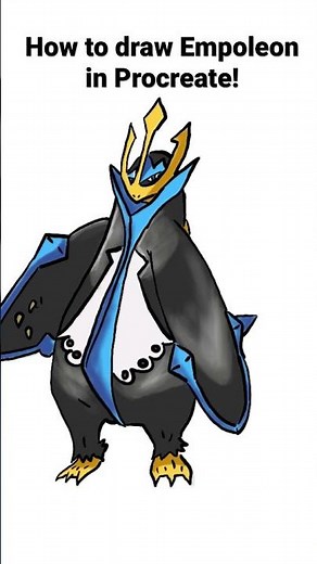 How to draw Empoleon in Procreate! (iPad Pro)