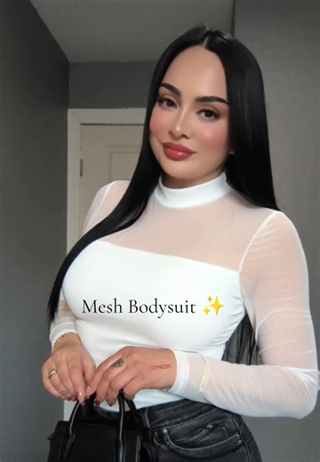 I'm obsessed with this bodysuit OOTD 🤍 👸🏻 #meshbodysuit #mesh #bodysuit #fyp
