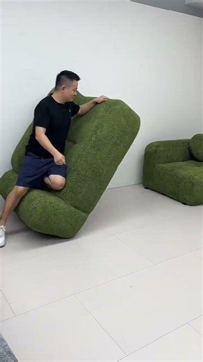 💚 Green Puff Compressed Sofa 🛋️