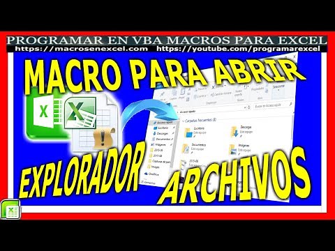 74 ❤️ Como ABRIR EXPLORADOR de 🔥 ARCHIVOS de WINDOWS con MACRO con EXCEL VBA