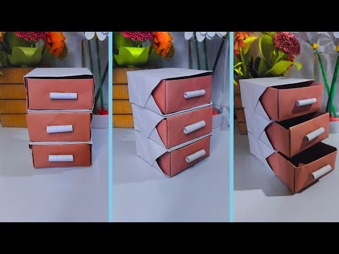 Diy mini Cabinet with paper | Diy paper Wardrobe | How to make paper Closet |