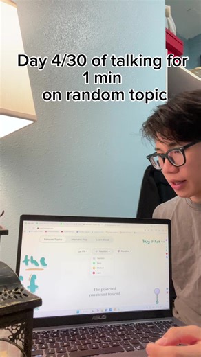Day 4/30 of talking for 1 min on random topic to get better at speaking #publicspeaking #randomtopic #1minspeech #impromtu