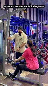 Seated row machine tutorial for beginners #backexcercises #workouttutorial #shorts