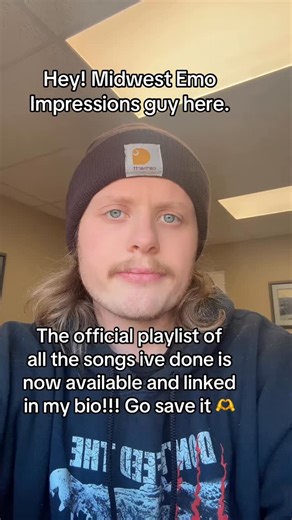 Allmondsville on Instagram: "Since so many were asking I have made an official playlist of all the songs ive done so far!! 50 songs total 🖤 go check it out, link in bio. Spotify only sorry in advance. #midwestemo #modernbaseball #thefrontbottoms #momjeans #midwestemovocalists"