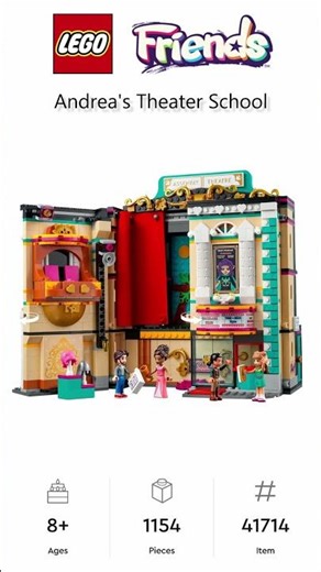 PREVIEW: LEGO FRIENDS, Andrea's Theater School, Set 41714, LEGO 2024