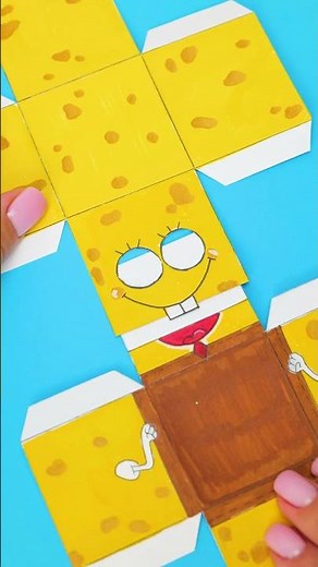 💛 Let's Create SpongeBob Squarepants Paper Toy 🧽 Amazing Paper Craft #diy #kids #fun #easy