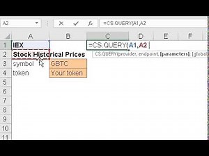 Get IEX data in Excel and Google Sheets - Stock Historical Prices