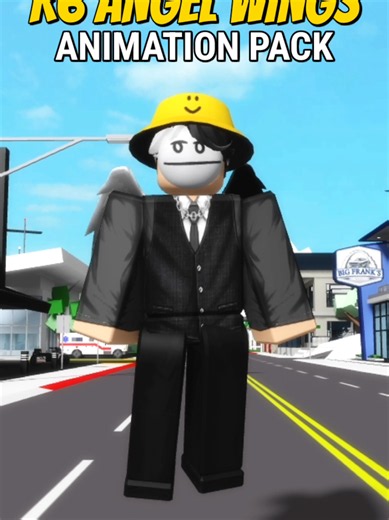 ID UGC ANIMATION (R6 ANGEL WINGS) Di Brookhaven #roblox #brookhaven #fyp