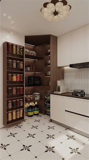 Finally found the right way to design an open kitchen! It's so practical!