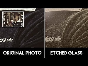 How to laser engrave a photo on glass. Pin sharp details!