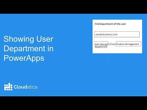 Showing User Department in PowerApps