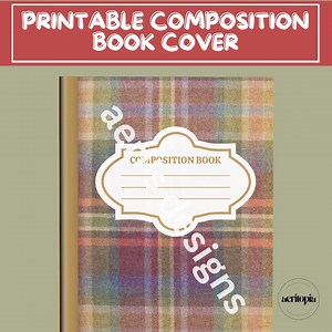 Books Composition Book Cover PNG Digital Download, Printable Composition Book Cover Design, Bookish PNG, Cute Notebook Cover - Etsy