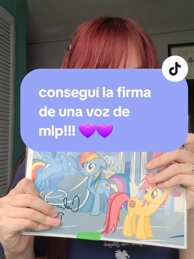 Firma de Ashley Ball, voz de Rainbow Dash en inglés