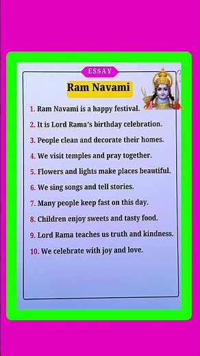 10 Lines On Ram Navami in English | Essay On Ram Navami | Ram Navami 10 Lines | Ram Navami Essay