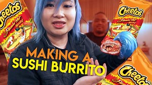 Took over Okipoki (Los Angeles) and tried to recreate their famous Hot Cheetos Sushi Burrito -- The Inferno. With the help of Chef Anthony, I try my hand at making this spicy creation. This creation has: spicy tuna, caramelized onions, house slaw, hot cheetos, and their spicy house sauce. Would you try it? Filmed by Ducky Chang | Madewithsoyy