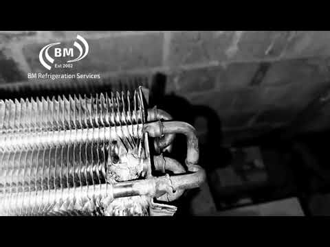 We fixed a damaged condenser and restored optimal operation