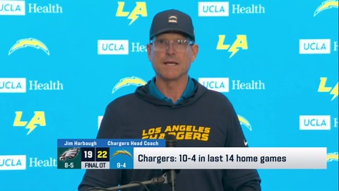 Jim Harbaugh on Justin Herbert: 'He's a competitive maniac'