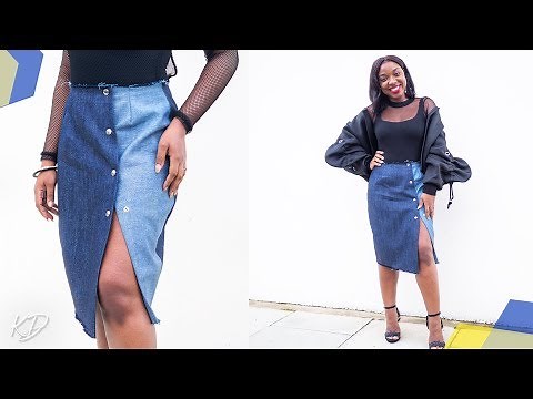 HOW TO MAKE A DENIM PENCIL SKIRT | PATTERN & SEWING TUTORIAL | KIM DAVE