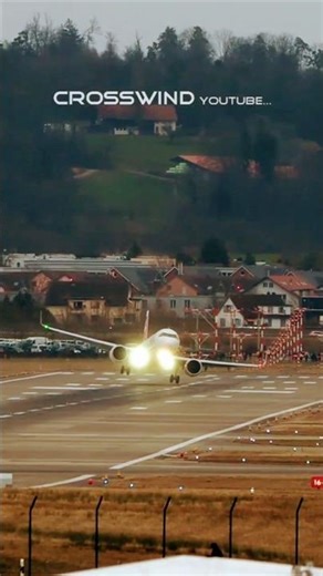 Crosswind Landing Zurich Airport #crosswind